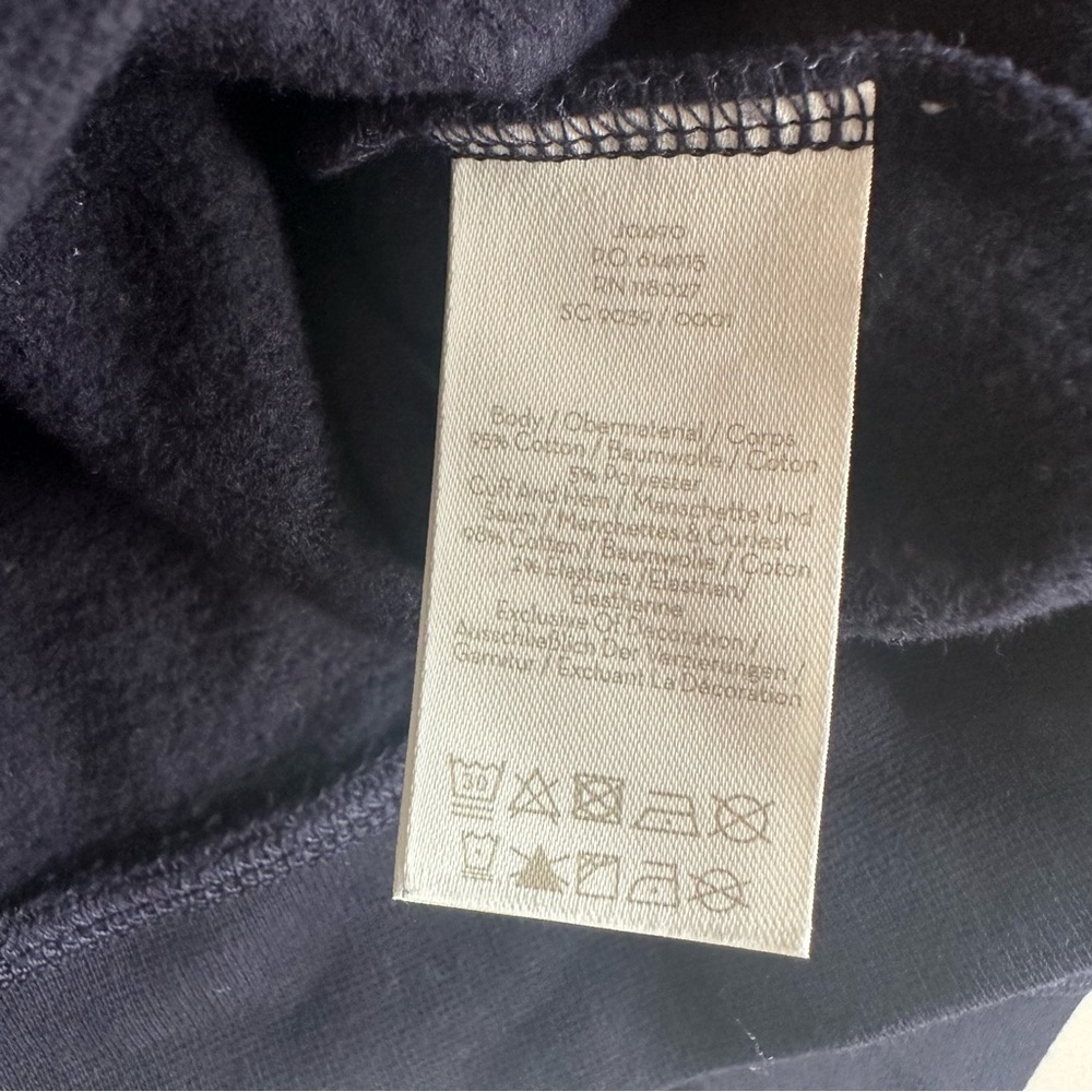 Boden “Oh Yeah” Sweatshirt, Navy, Leopard Print lettering, Women’s Size Large - Picture 7 of 9